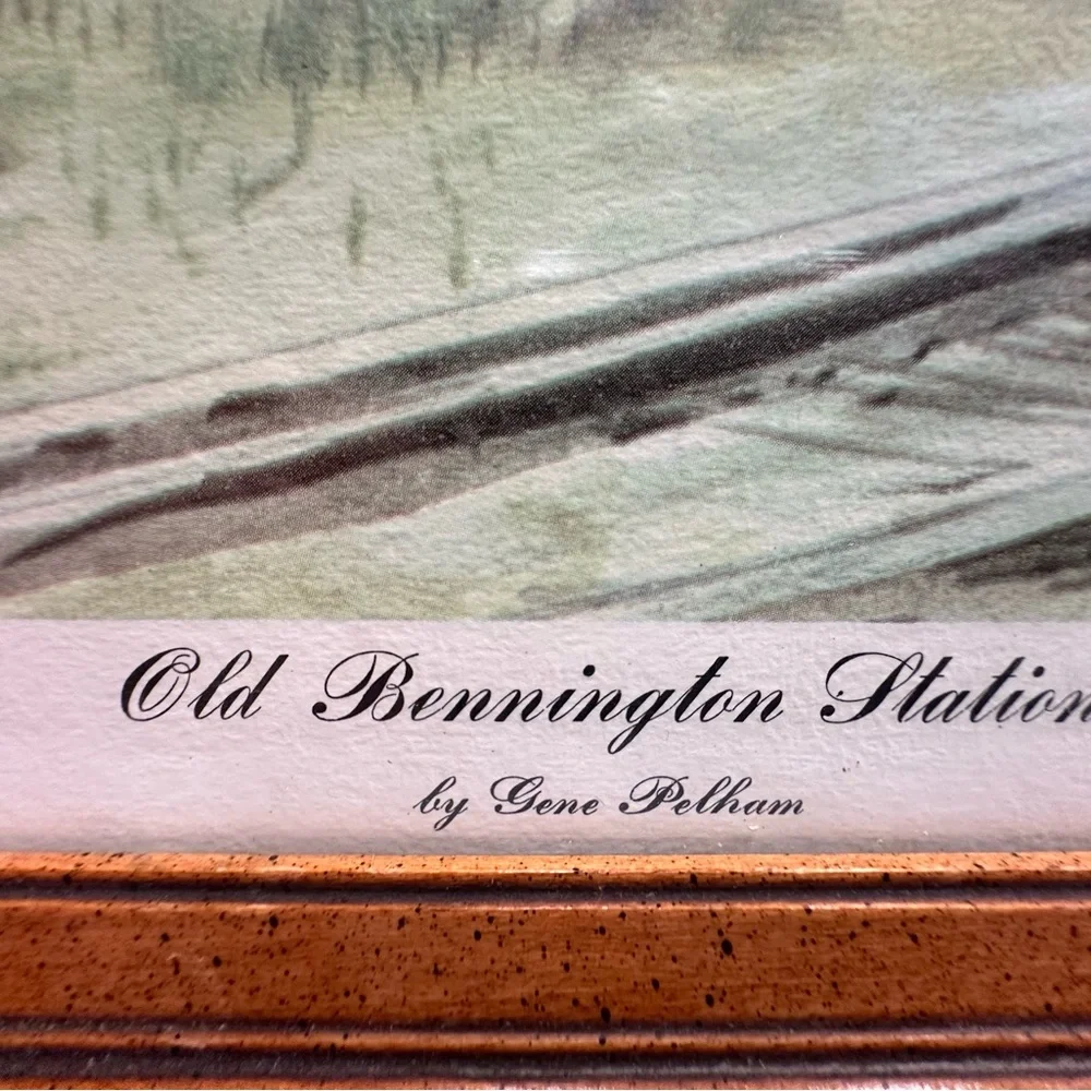 Old‎ Bennington Station by Gene Pelham Watercolor Art Print Vintage Railroad
